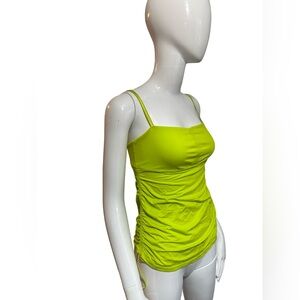 Lululemon Lime Green Ruched Tank Top – Size 6 – Good Used Condition